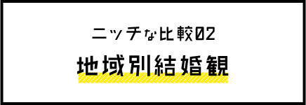 ニッチな比較02 地域別結婚観