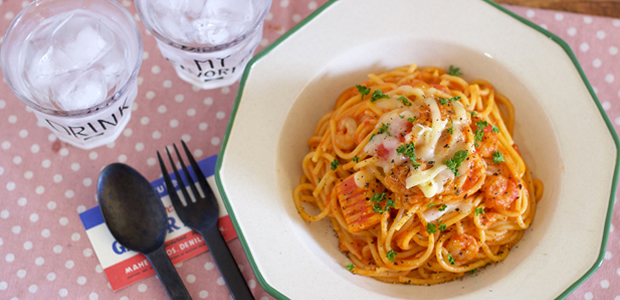 おうちデートの恋活レシピ フライパンひとつで簡単 シーフードトマトパスタ 恋サプリ おうちデートの恋活レシピ フライパンひとつで簡単 シーフードトマトパスタ 恋サプリ