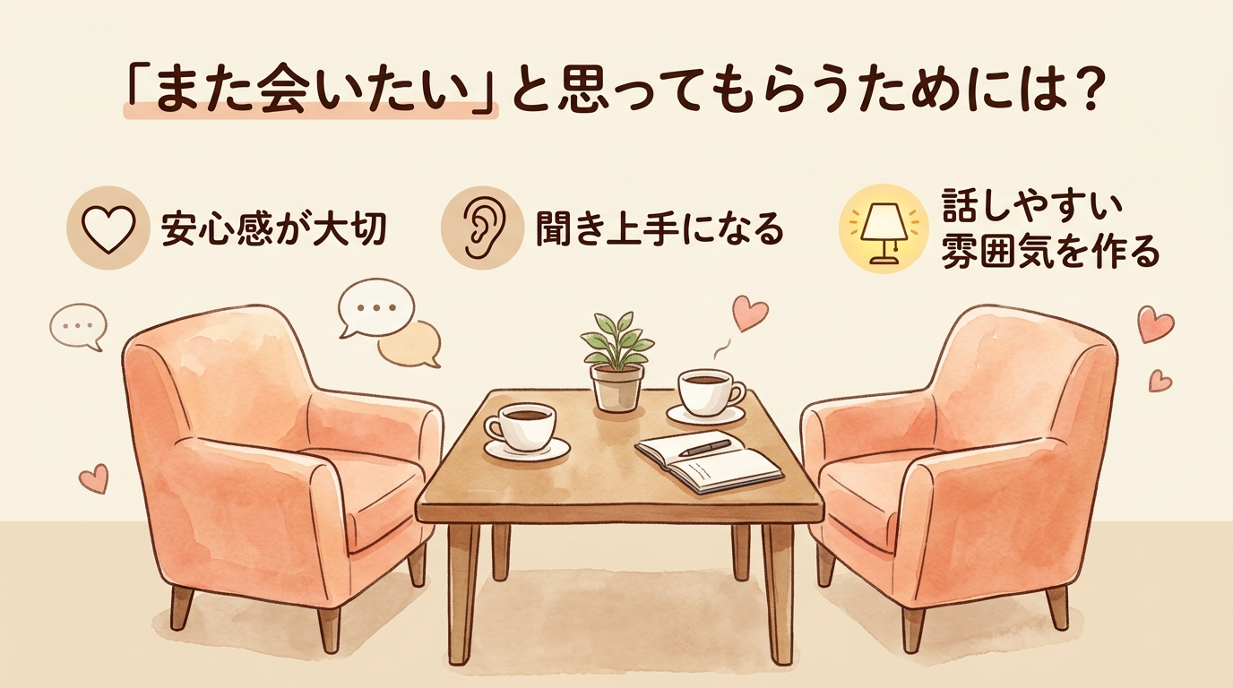 「また会いたい」と思われるには？好印象につながるポイント