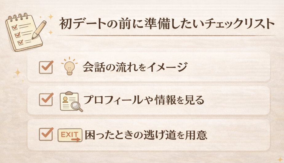 初デート前にやっておきたい会話の準備