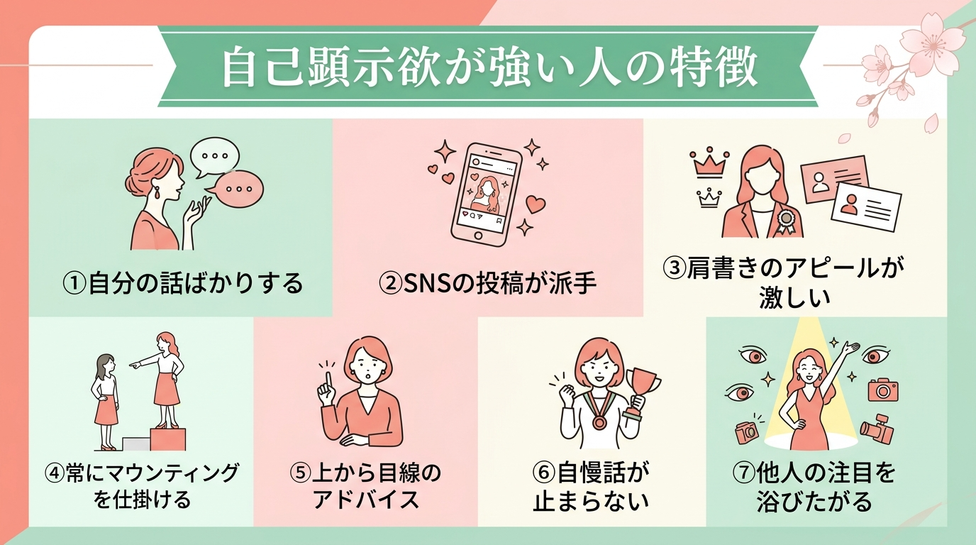 自己顕示欲が強い人に共通する7つの特徴