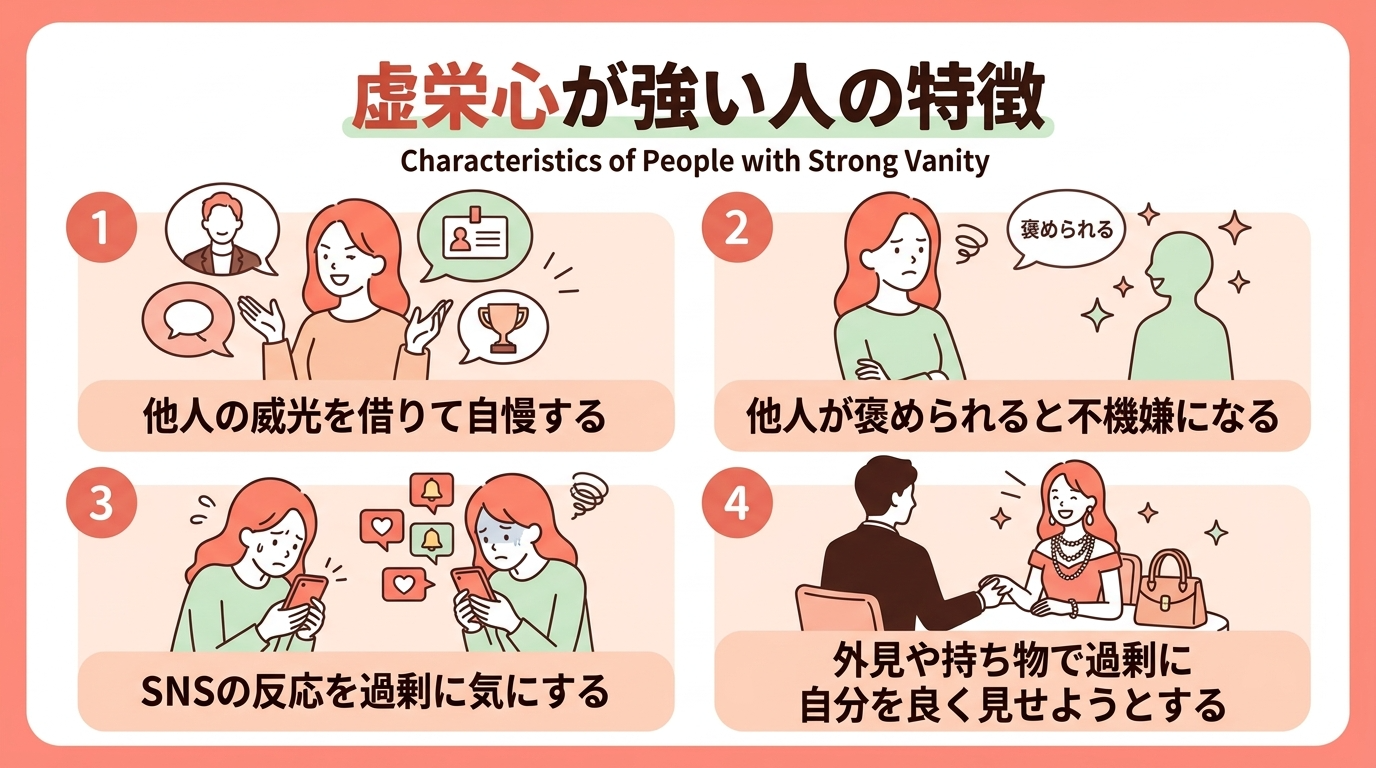 虚栄心が強い男女の特徴