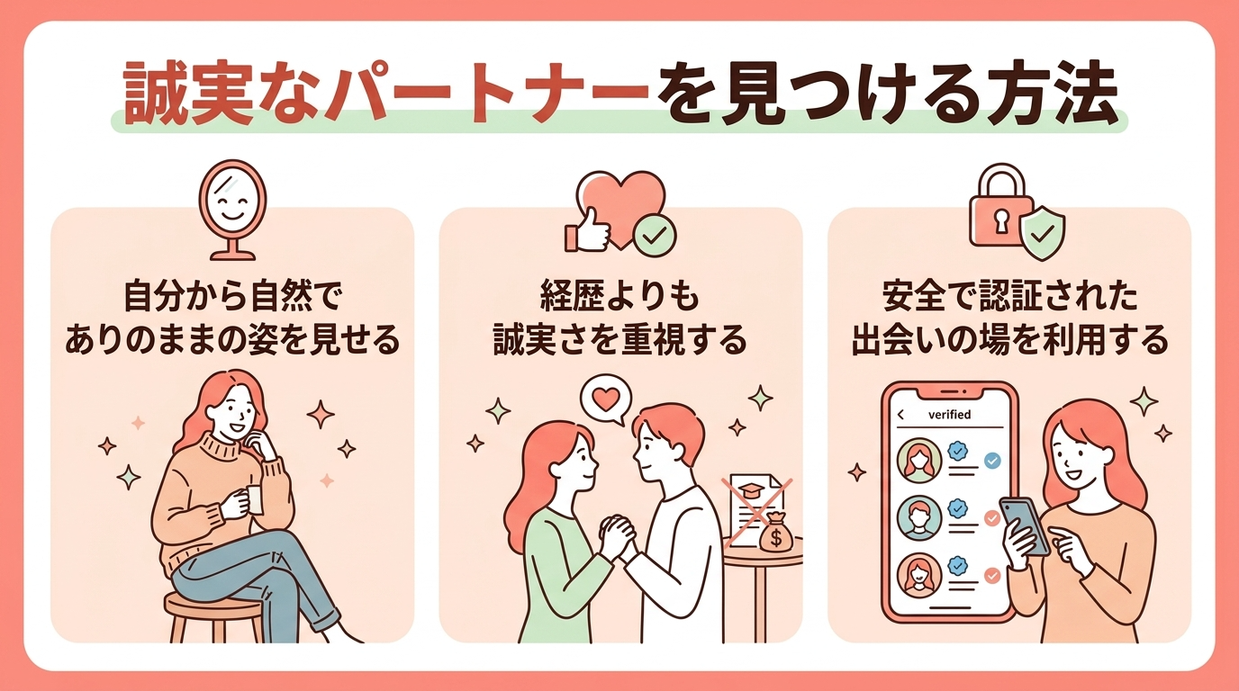 もう疲れた……「嘘のない誠実なパートナー」と出会うために
