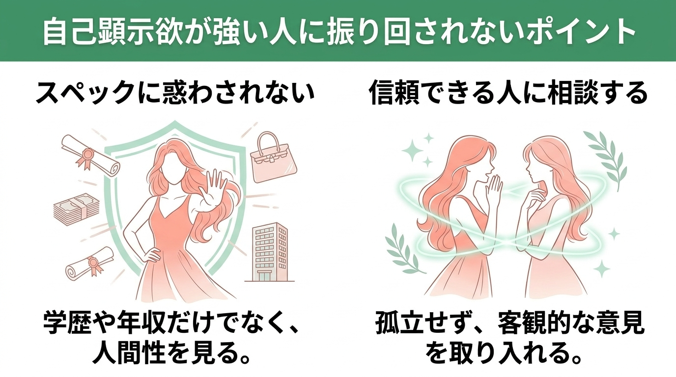 婚活で「自己顕示欲が強い人」に振り回されないためのポイント