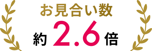 お見合い数約2.6倍