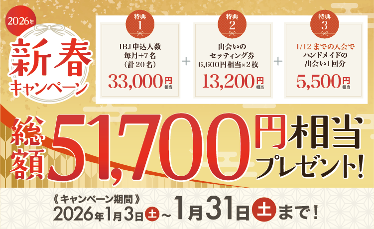 新春キャンペーン総額51,700円相当プレゼント！