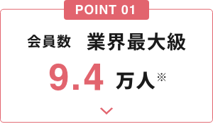 会員数 業界最大級9.4万人