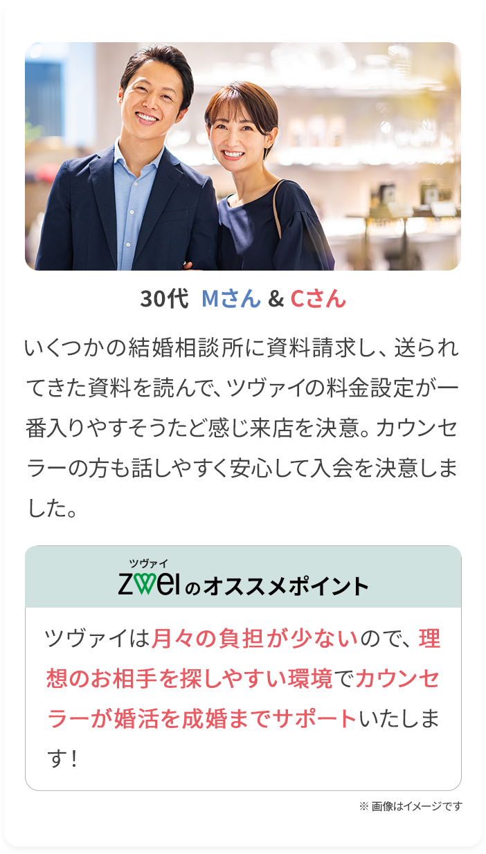 30代  Mさん & Cさん
