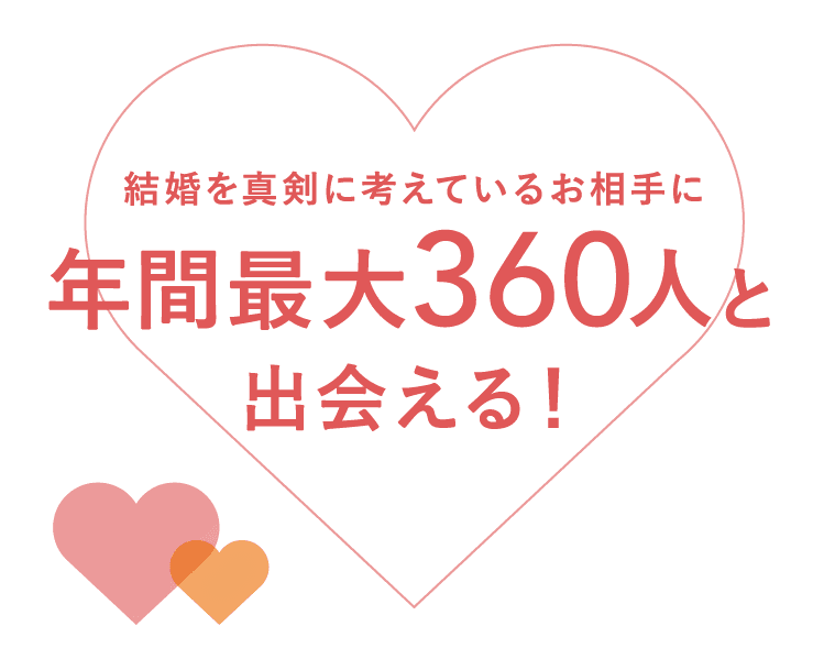 年間最大360人と出会える！