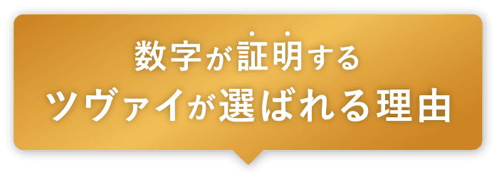 数字が証明するツヴァイが選ばれる理由