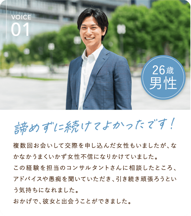 諦めずに続けてよかったです！